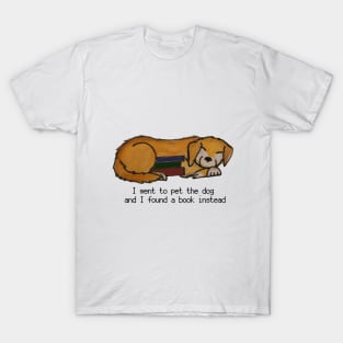 Dog and Books T-Shirt